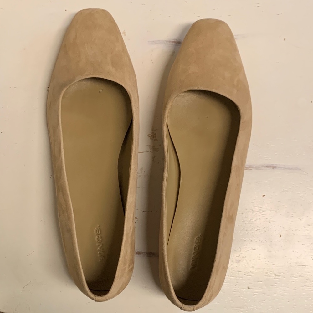 Vince Tan Suede Women's Flats